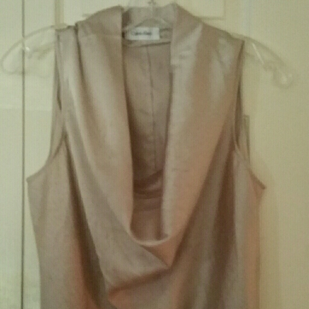 Calvin Klein Sleeveless Satin Blouse